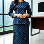 **

A professional businesswoman in a modest baju kurung, standing in a modern office in Kuala Lumpur, fully clothed, appropriate attire, safe for work, perfect anatomy, natural proportions, professional photography, high quality.

**